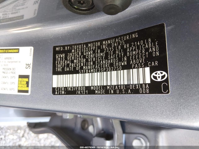 2025 TOYOTA COROLLA LE 9