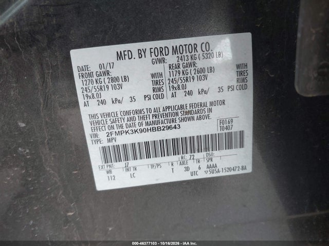 2017 FORD EDGE TITANIUM 9