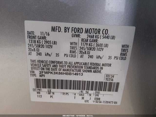 2017 FORD EDGE TITANIUM 9