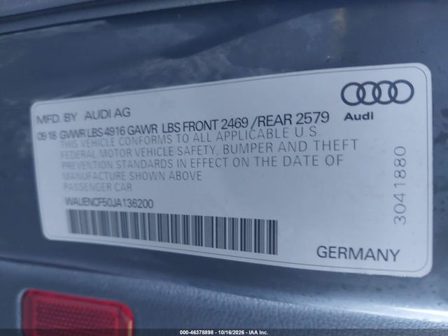 2018 AUDI A5 2.0T PREMIUM 9