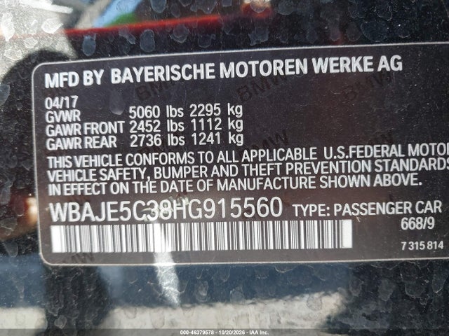 2017 BMW 540I 9