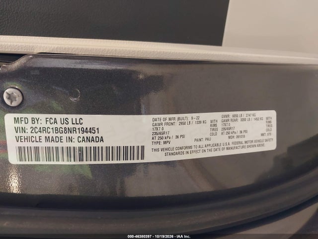 2022 CHRYSLER PACIFICA TOURING L 9