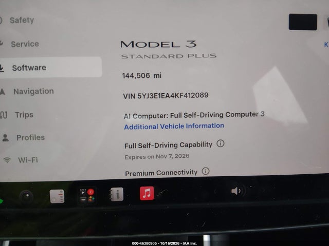 2019 TESLA MODEL 3 LONG RANGE/MID RANGE/STANDARD RANGE/STANDARD RANGE PLUS 7