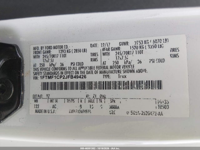 2018 FORD F150 9