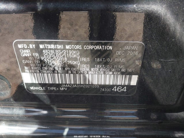 2017 MITSUBISHI OUTLANDER SE 9