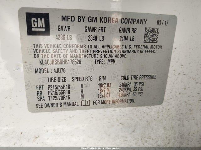 2017 BUICK ENCORE PREFERRED II 9