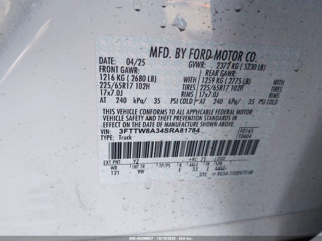 2025 FORD MAVERICK XL 9