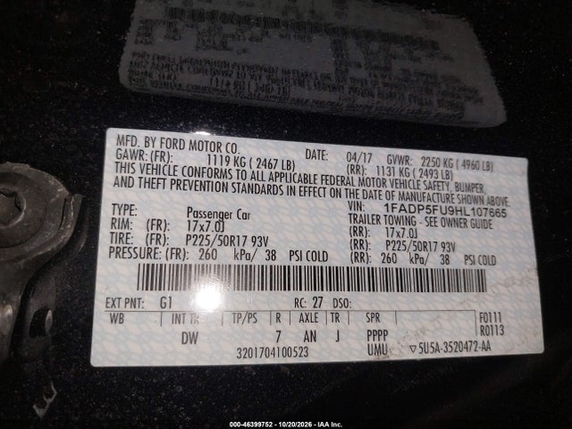 2017 FORD C-MAX ENERGI TITANIUM 9