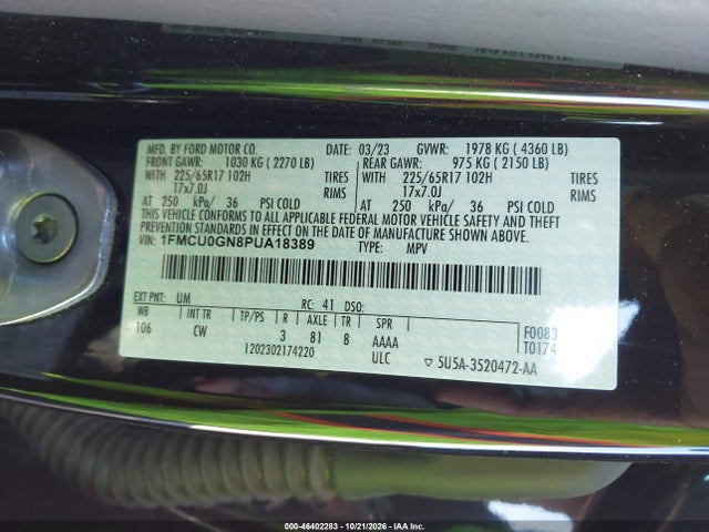 2023 FORD ESCAPE ACTIVE 9