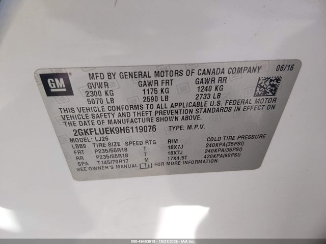 2017 GMC TERRAIN SLT 9