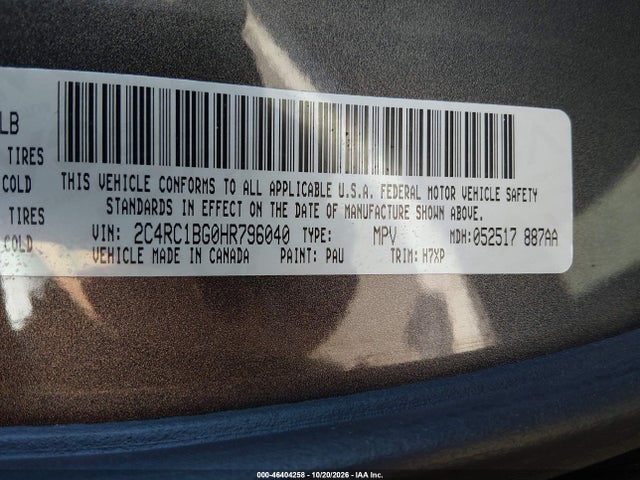 2017 CHRYSLER PACIFICA TOURING PLUS 9