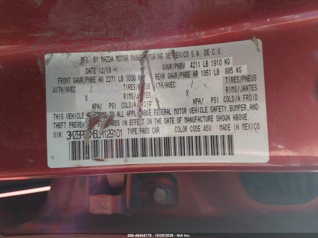 2020 MAZDA MAZDA3 SELECT PACKAGE 9