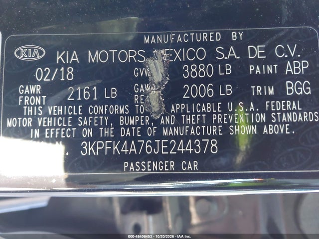 2018 KIA FORTE LX 9
