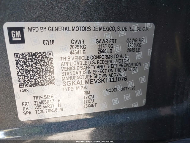 2019 GMC TERRAIN SLE 9