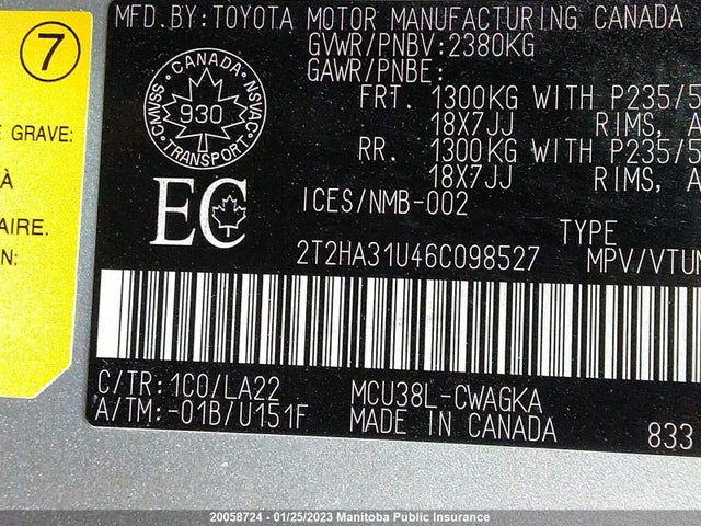 2T2HA31U46C098527 Lexus Rx330 