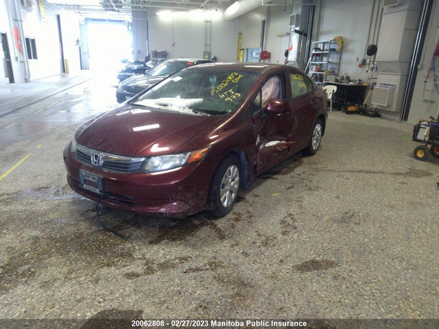 Honda Civic Lx 2012 2HGFB2F45CH047004 Image 2