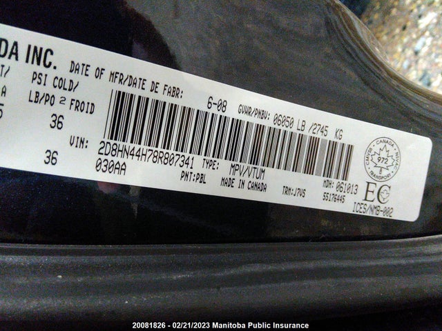 Dodge Grand Caravan Se 2008 2D8HN44H78R807341 Image 10