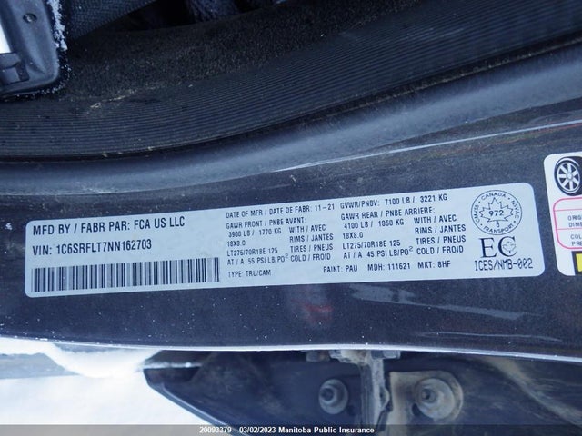 Dodge Ram 1500 Rebel Crew Cab  2022 1C6SRFLT7NN162703 Image 6