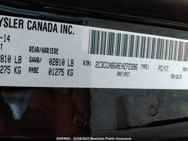 2C3CCABG0EH272396 Chrysler 300 S