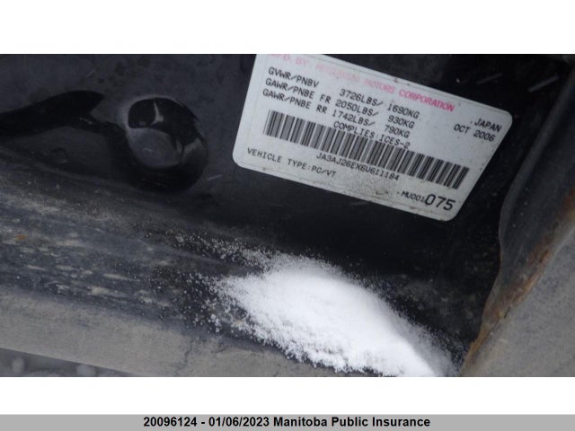 JA3AJ26EX6U611184 Mitsubishi LANCER ES