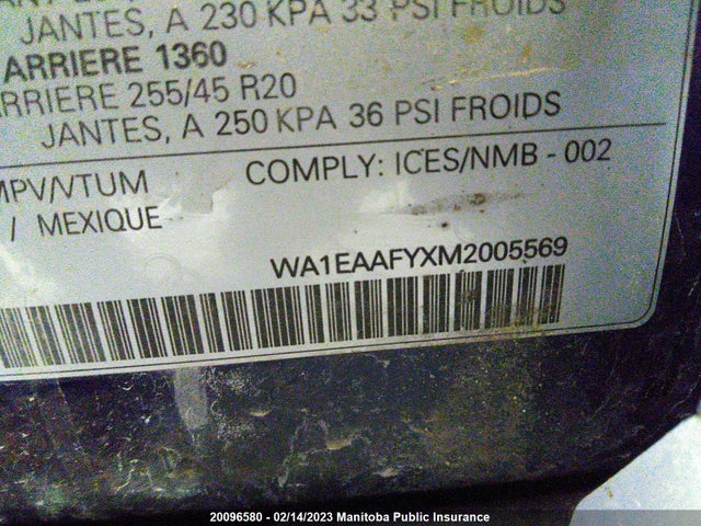 WA1EAAFYXM2005569 Audi Q5 Progressiv 45 2.0 Tfsi