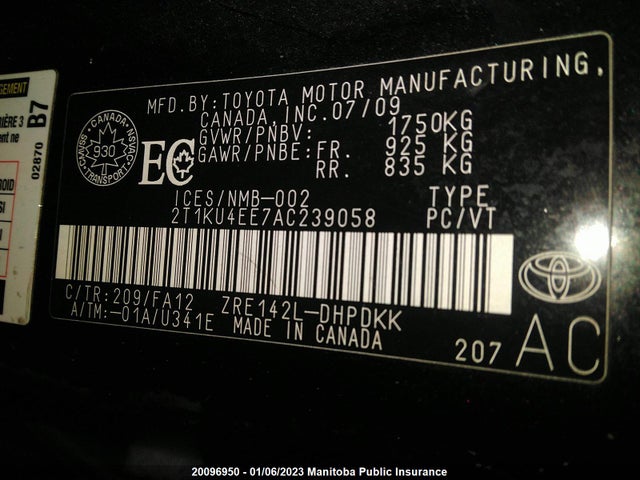 Toyota Matrix 2010 2T1KU4EE7AC239058 Image 10