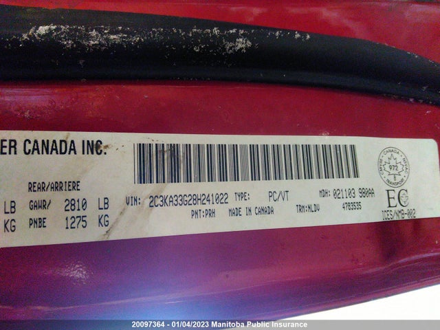 2C3KA33G28H241022 Chrysler 300 Limited