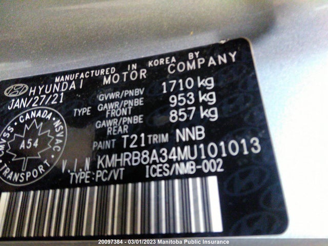 Hyundai Venue Essential 2021 KMHRB8A34MU101013 Image 10