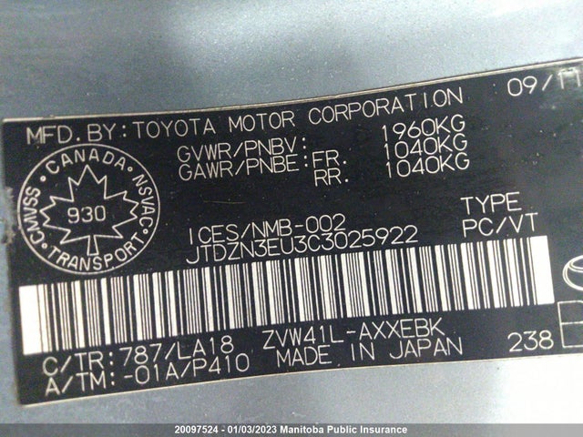 Toyota PRIUS V 2012 JTDZN3EU3C3025922 Image 9