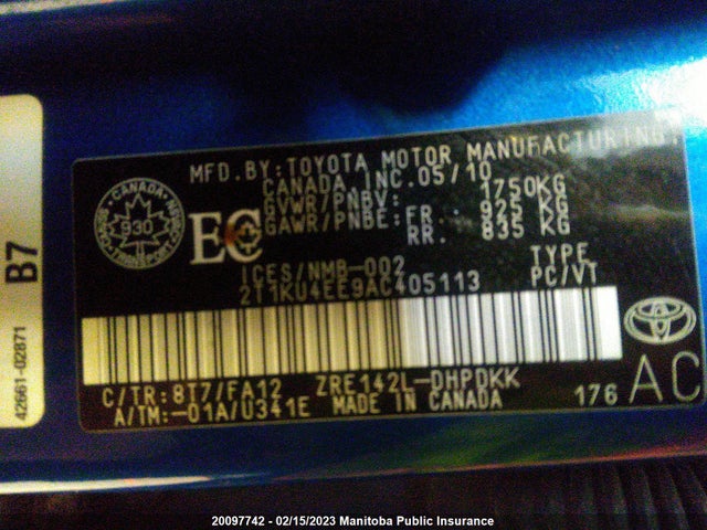 Toyota Matrix 2010 2T1KU4EE9AC405113 Image 10