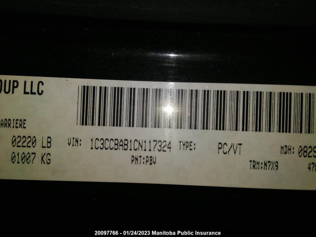 1C3CCBAB1CN117324 Chrysler 200 LX