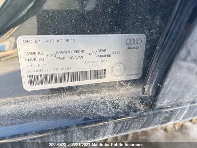 WAUHFCFL2DN008854 Audi A4 2.0t Quattro