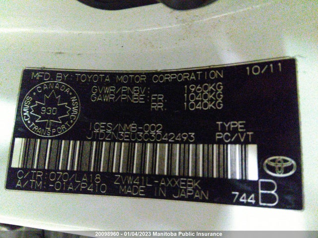 Toyota PRIUS V 2012 JTDZN3EU3C3042493 Image 10