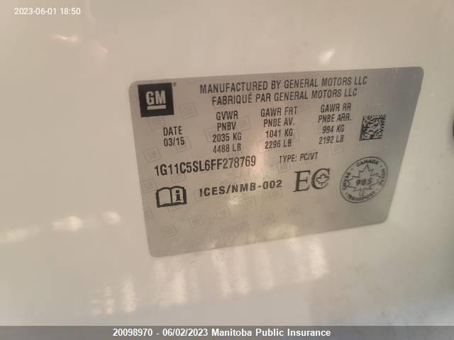 Chevrolet MALIBU LT 2015 1G11C5SL6FF278769 Image 9
