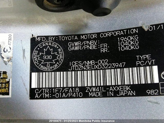 Toyota PRIUS V 2013 JTDZN3EUXD3223947 Image 10