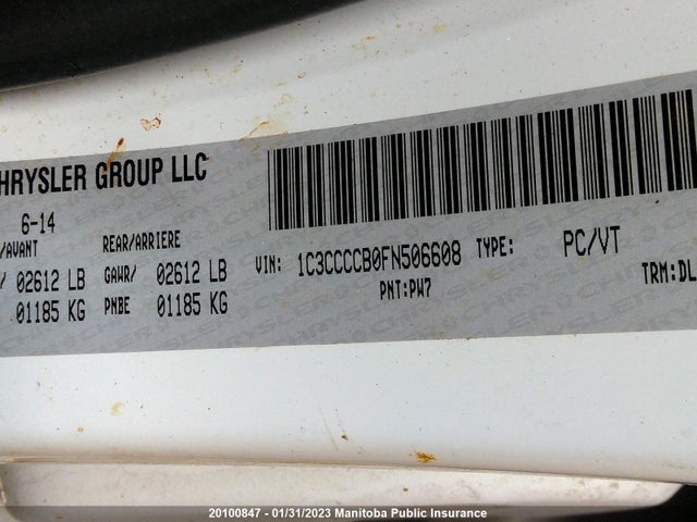 1C3CCCCB0FN506608 Chrysler 200 C