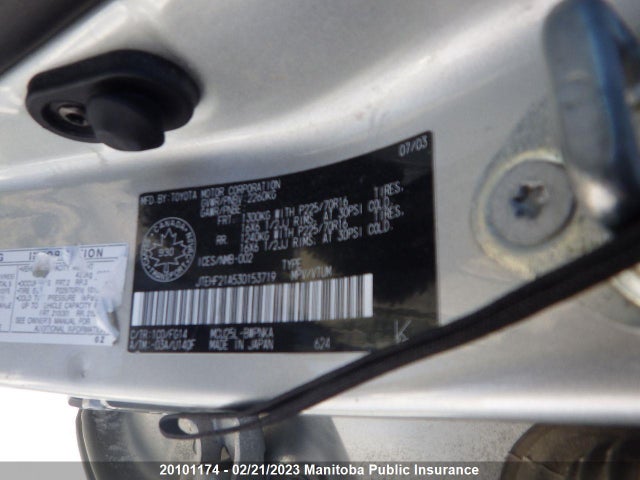 Toyota Highlander V6  2003 JTEHF21A530153719 Image 9