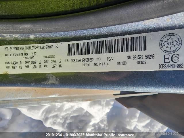 1C3LC56R97N608267 Chrysler Sebring Touring
