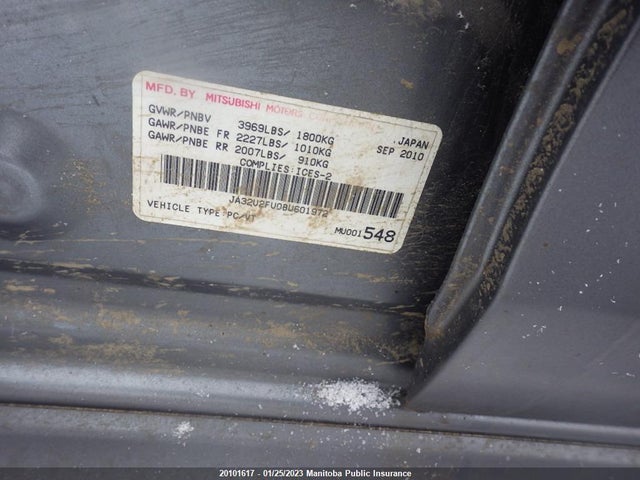 JA32U2FU0BU601972 Mitsubishi Lancer Se