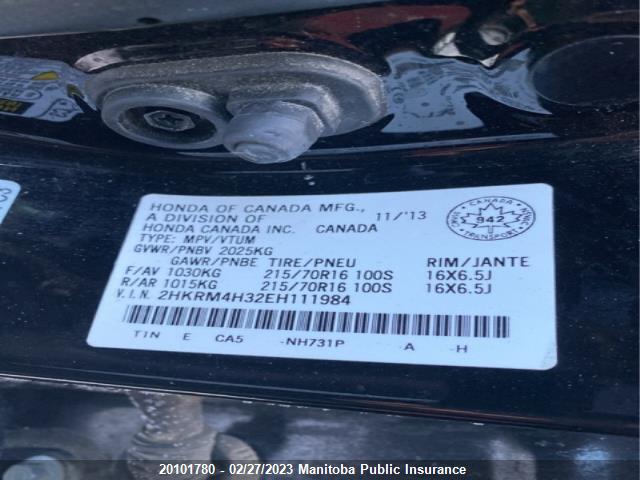 Honda CR-V LX 2014 2HKRM4H32EH111984 Image 9