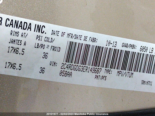 Dodge Grand Caravan Crew 2014 2C4RDGDG3ER149687 Image 9