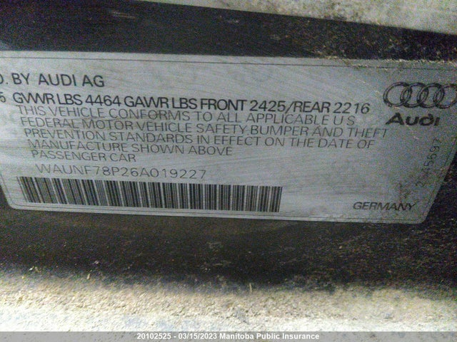 WAUNF78P26A019227 Audi A3 2.0T