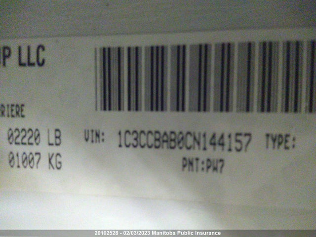 1C3CCBAB0CN144157 Chrysler 200 LX