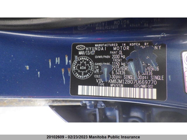 Hyundai Tucson Gl 2007 KM8JM12B07U669770 Image 8