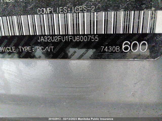 J132U2FU1FU600755 Mitsubishi Lancer Limited