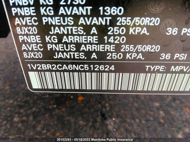 Volkswagen Atlas Highline 2022 1V2BR2CA6NC512624 Image 10
