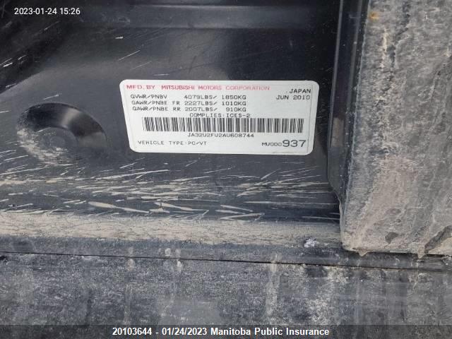 JA32U2FU2AU608744 Mitsubishi Lancer Se