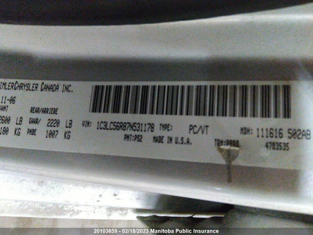 1C3LC56R87N531178 Chrysler Sebring Touring
