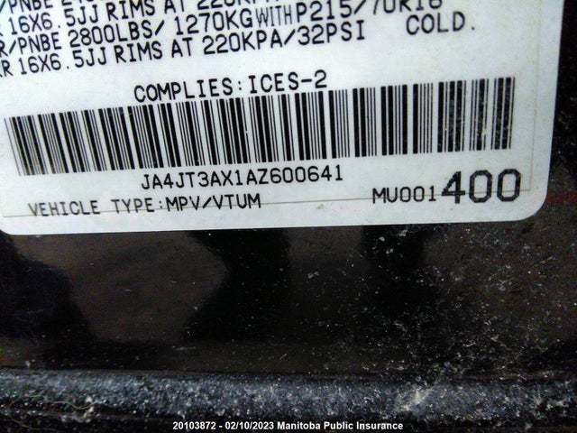 JA4JT3AX1AZ600641 Mitsubishi Outlander Ls