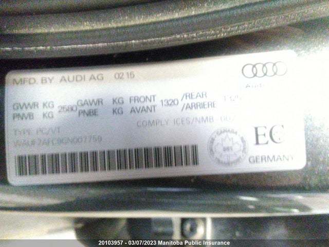 WAUF2AFC9GN007759 Audi S6 4.0t Quattro